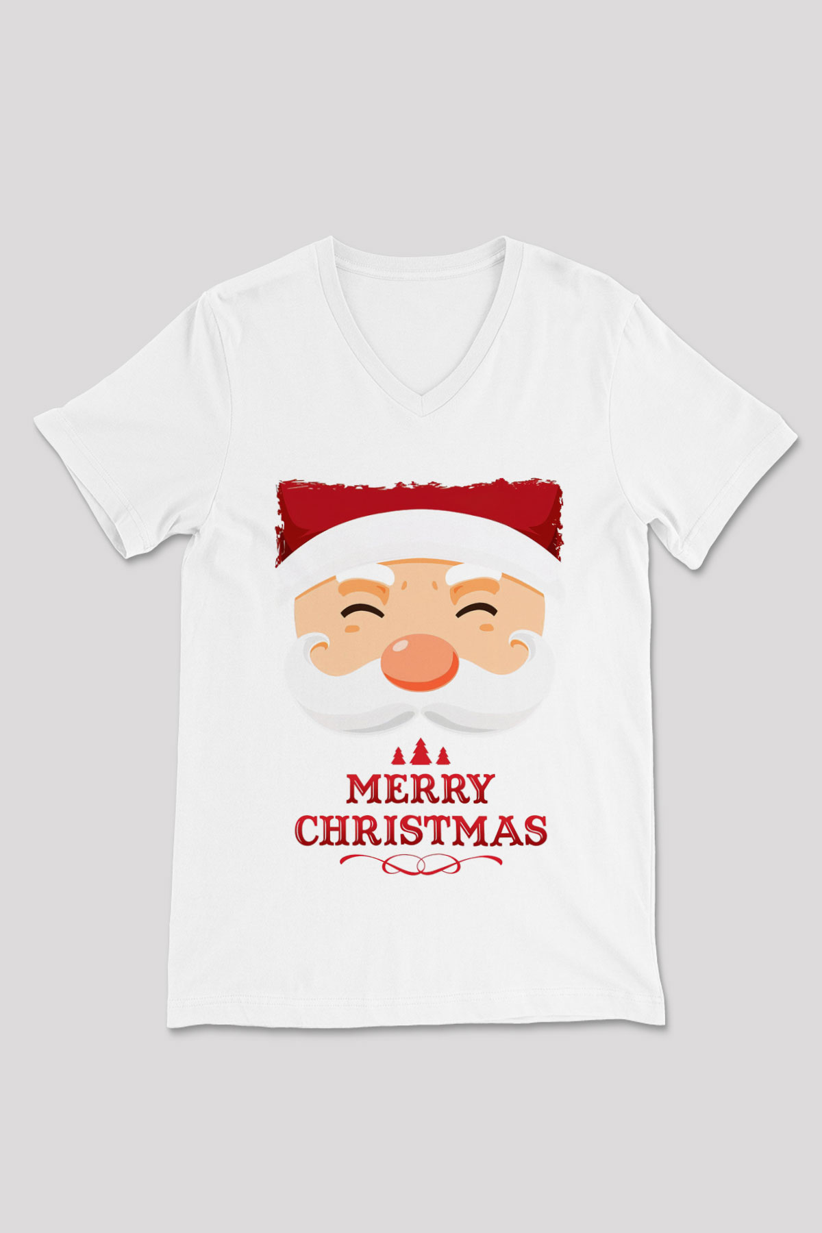 Yılbaşı Beyaz Unisex V Yaka Tişört