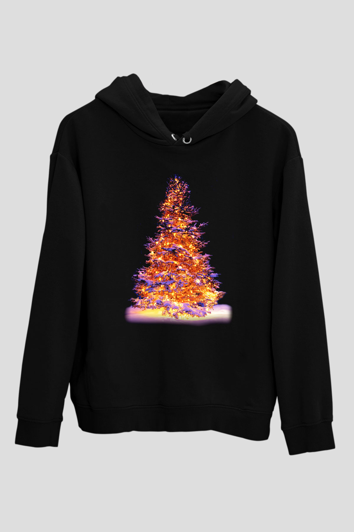 Yılbaşı Siyah Unisex Hoodie