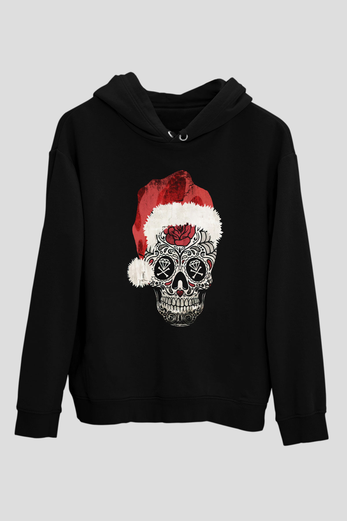 Yılbaşı Siyah Unisex Hoodie