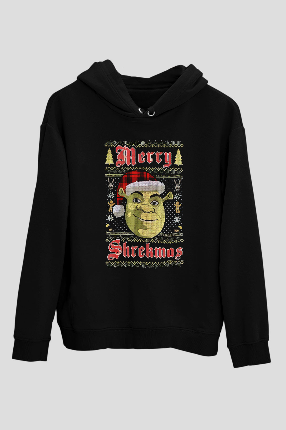 Yılbaşı Siyah Unisex Hoodie