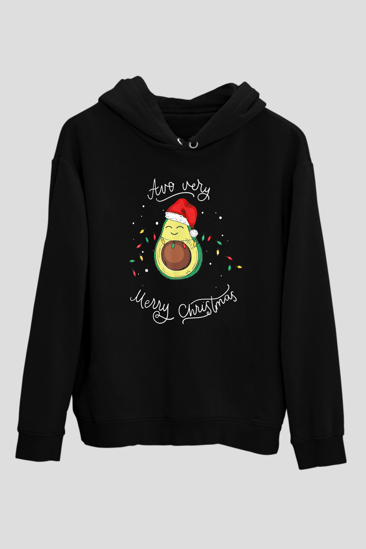 Yılbaşı Siyah Unisex Hoodie