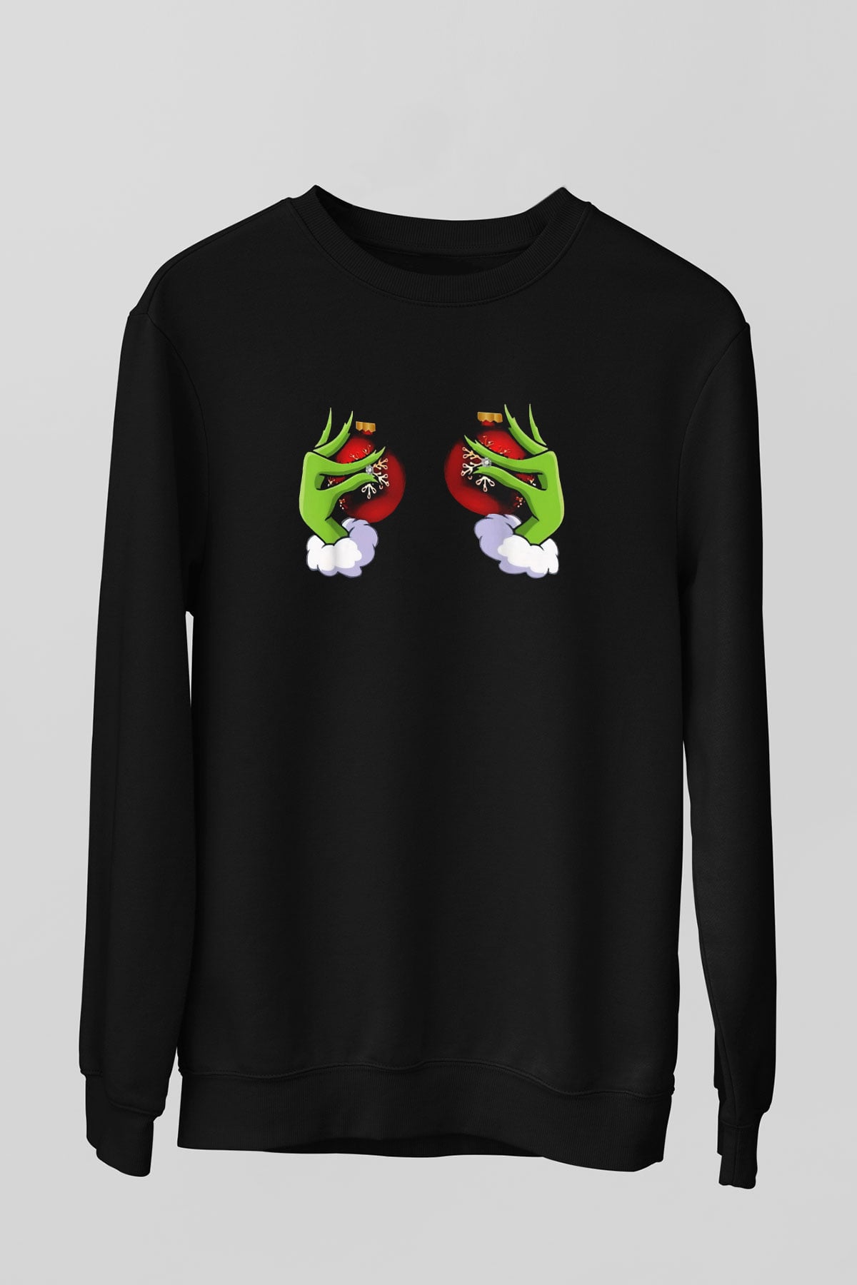 Yılbaşı Siyah Unisex Sweatshirt