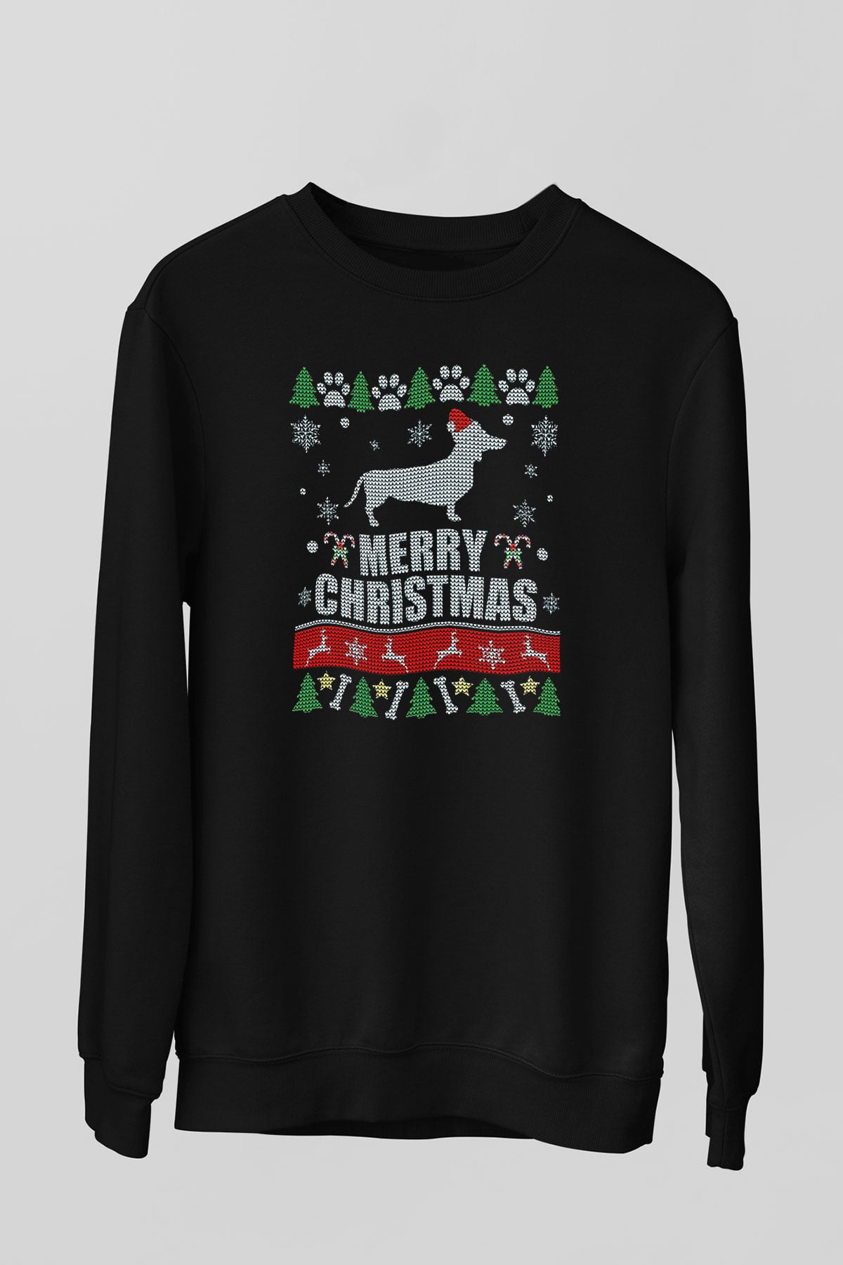 Yılbaşı Siyah Unisex Sweatshirt