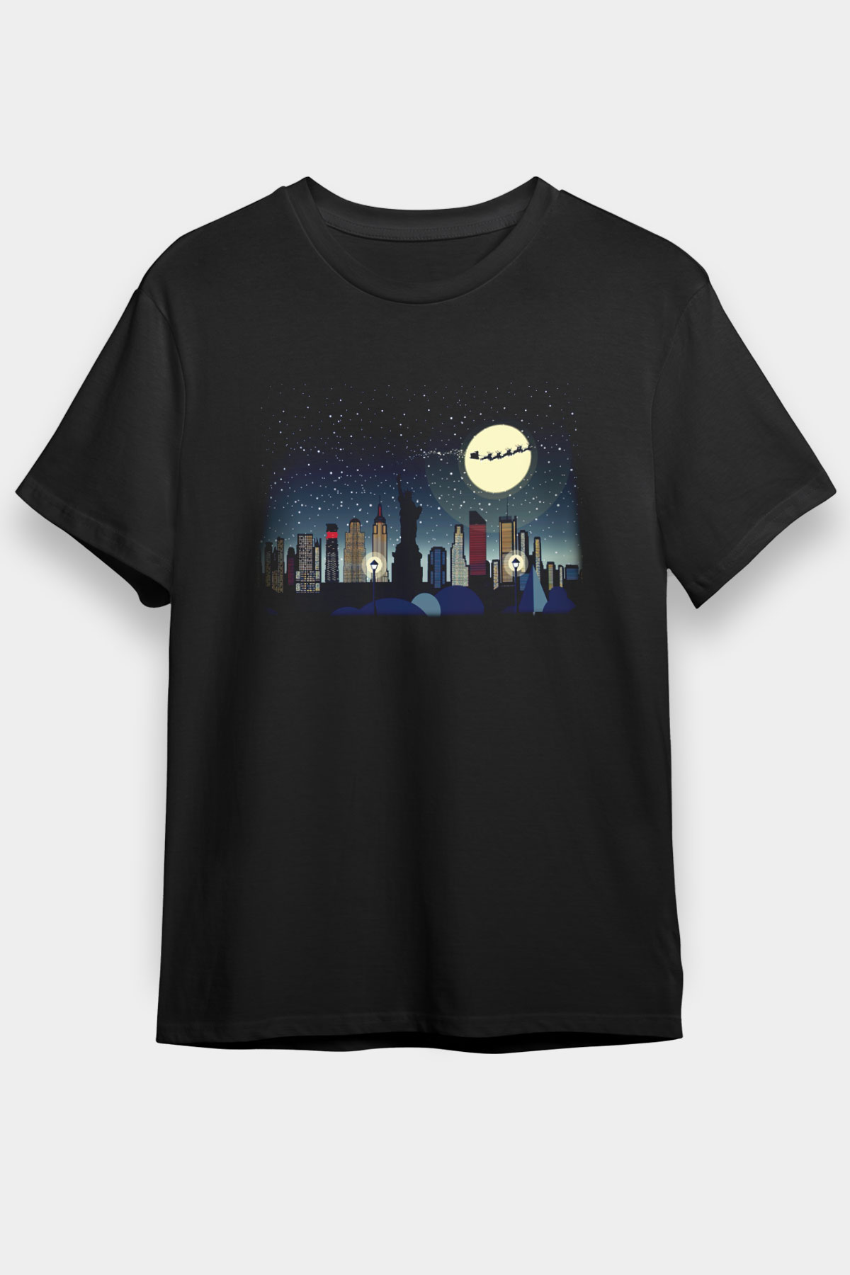Yılbaşı Siyah Unisex Tişört T-Shirt - TişörtFabrikası