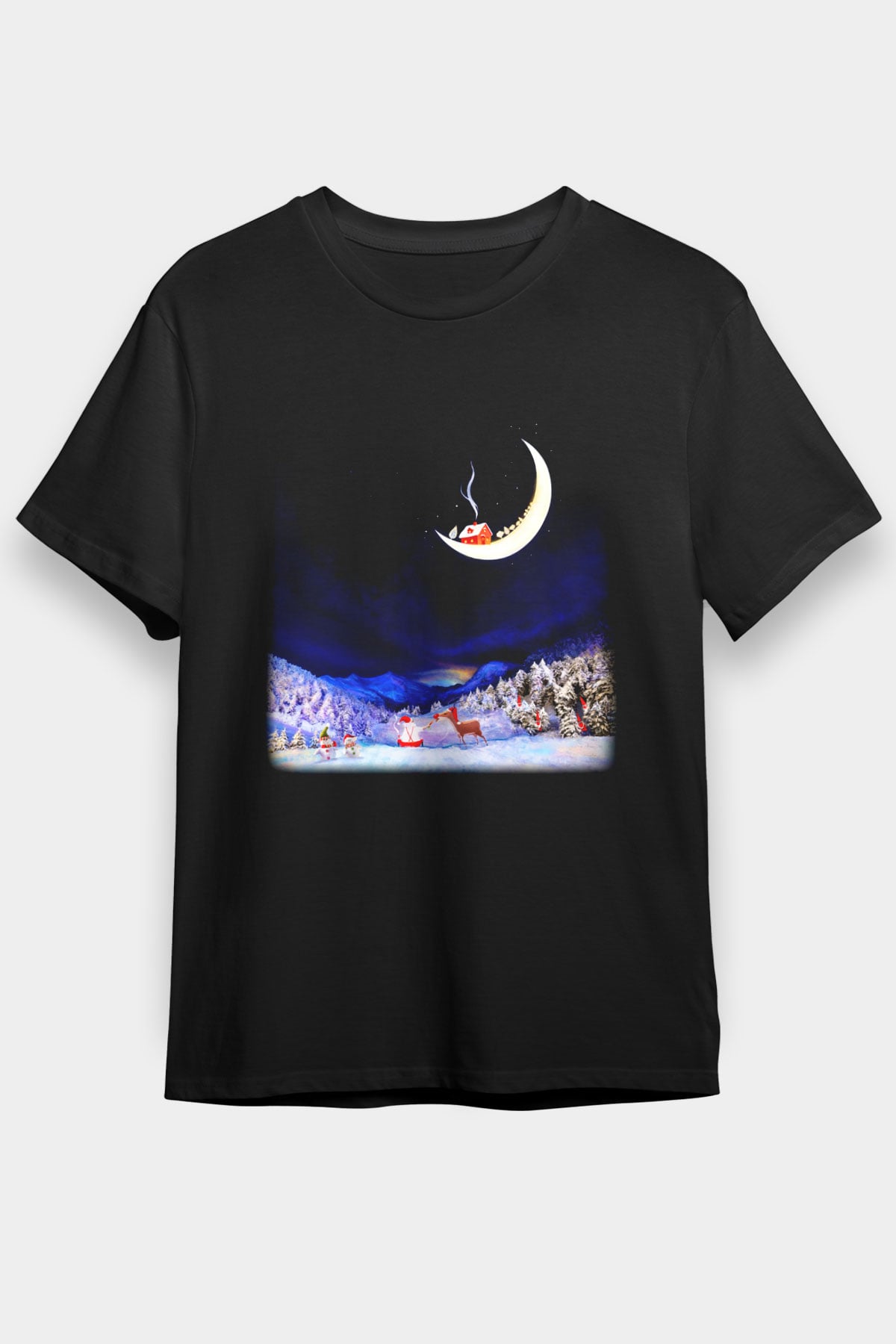 Yılbaşı Siyah Unisex Tişört T-Shirt - TişörtFabrikası