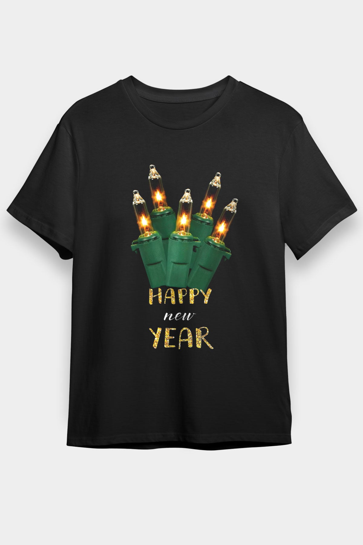 Yılbaşı Siyah Unisex Tişört T-Shirt - TişörtFabrikası