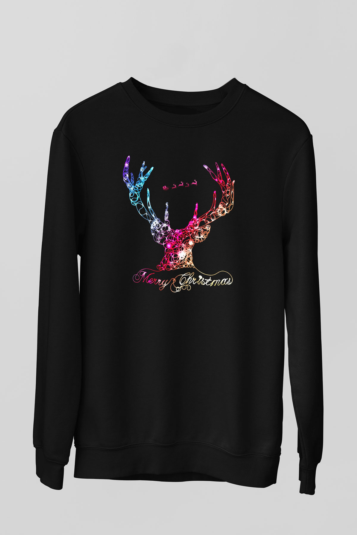 Yılbaşı Yeni Yıl Christmas Siyah Unisex Sweatshirt