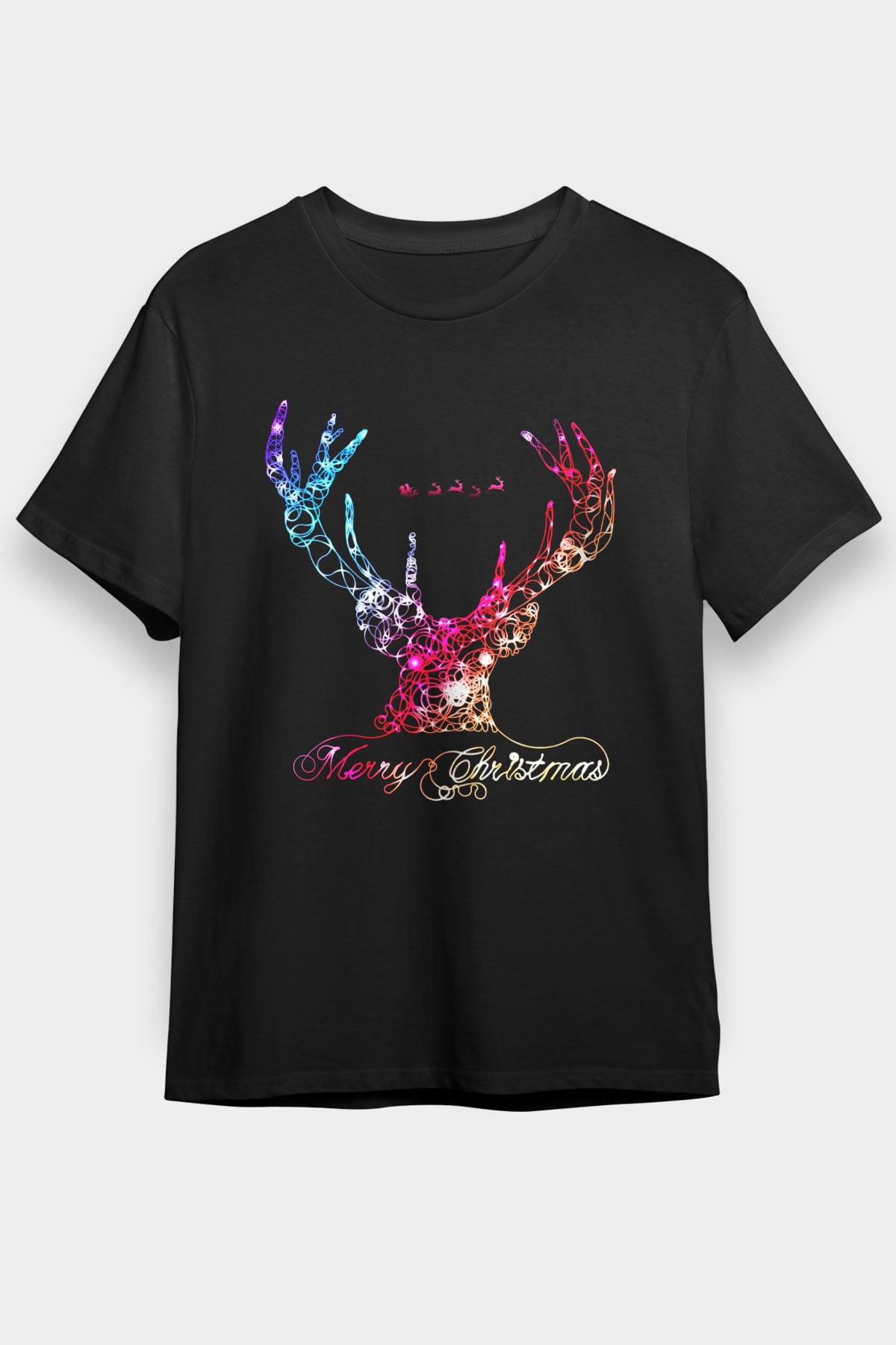 Yılbaşı Yeni Yıl Christmas Siyah Unisex Tişört T-Shirt - TişörtFabrikası