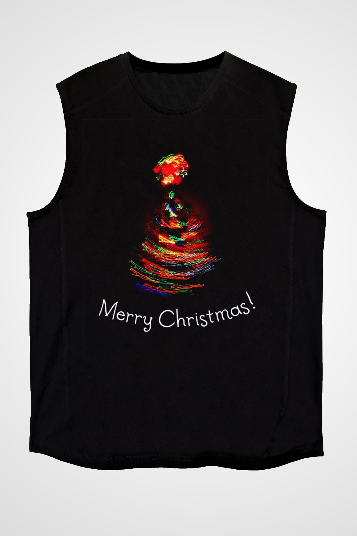 Yılbaşı Yeni Yıl Christmas Siyah Unisex Kolsuz Tişört