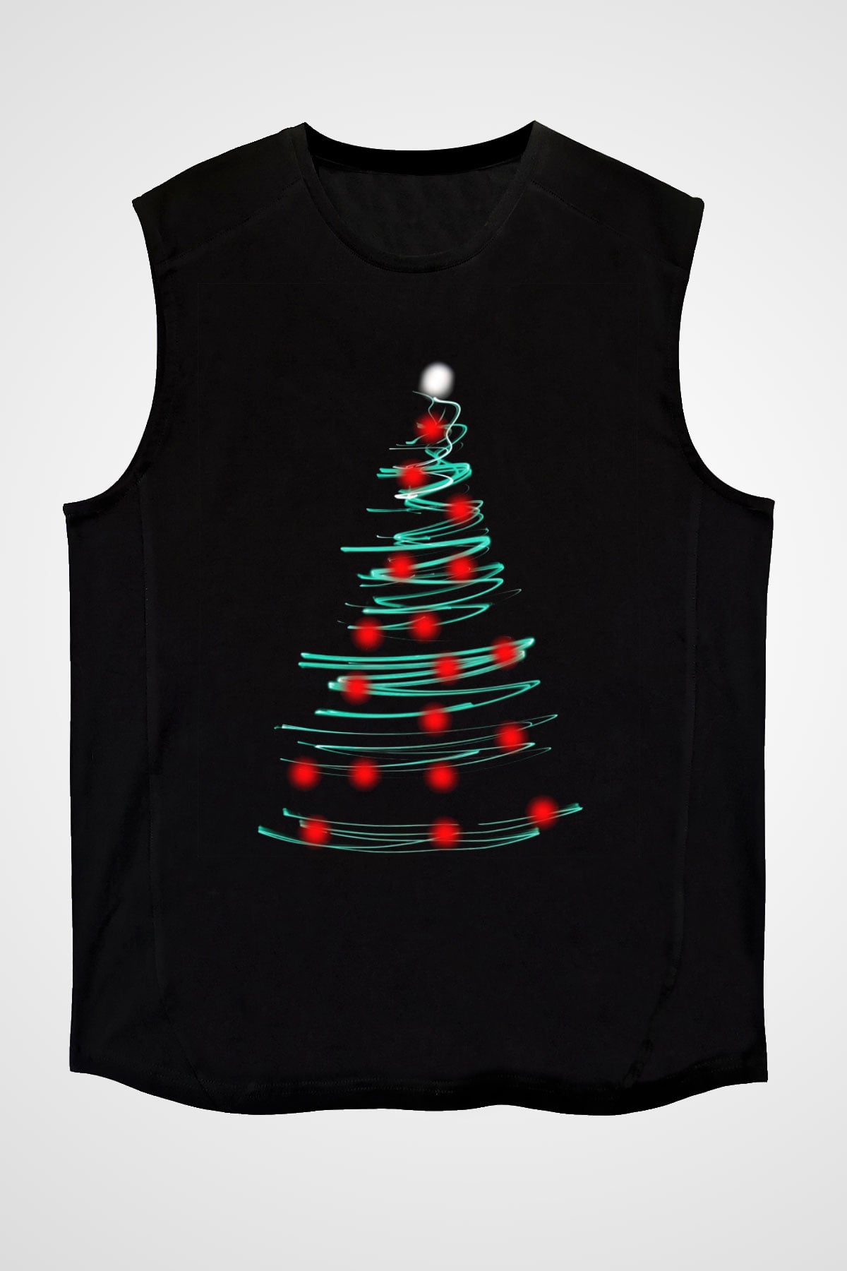 Yılbaşı Yeni Yıl Christmas Siyah Unisex Kolsuz Tişört