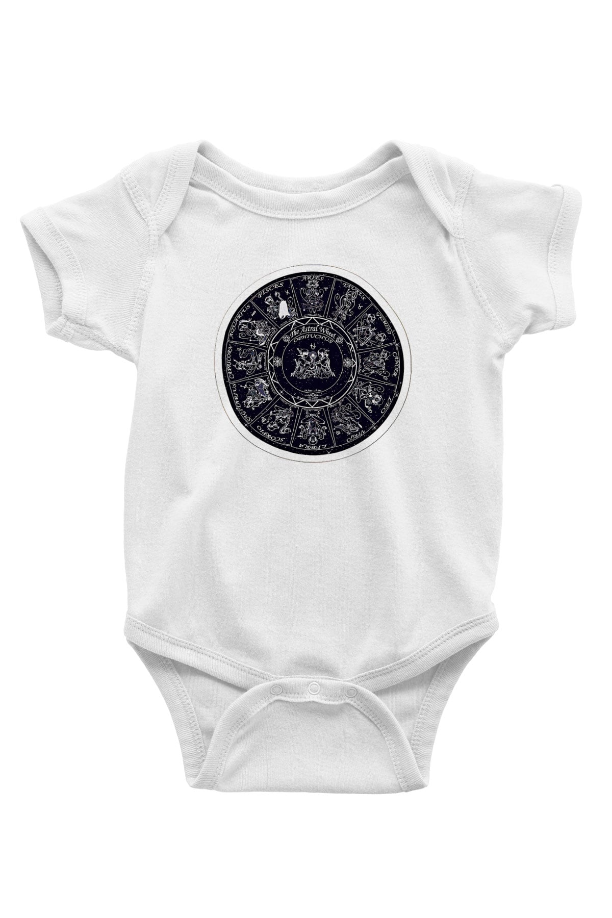 Yıldız Haritaları Baskılı Beyaz Unisex Bebek Body - Zıbın