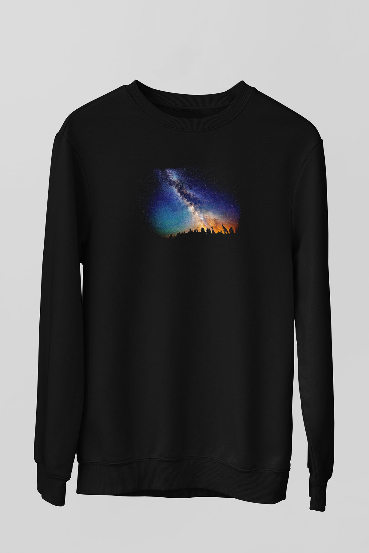 Yıldız Siyah Unisex Sweatshirt