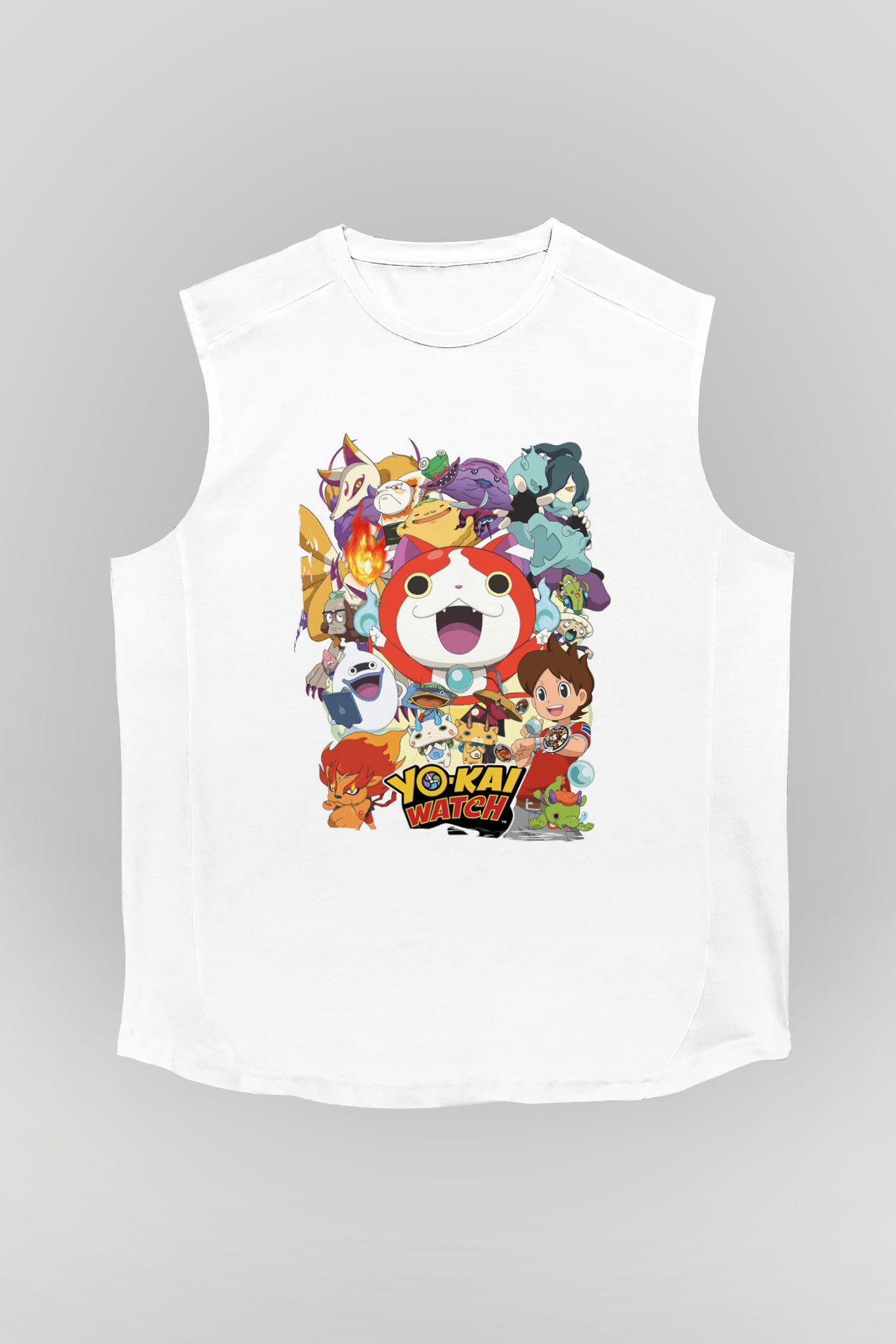 Yo-kai Watch Beyaz Unisex Kolsuz Tişört