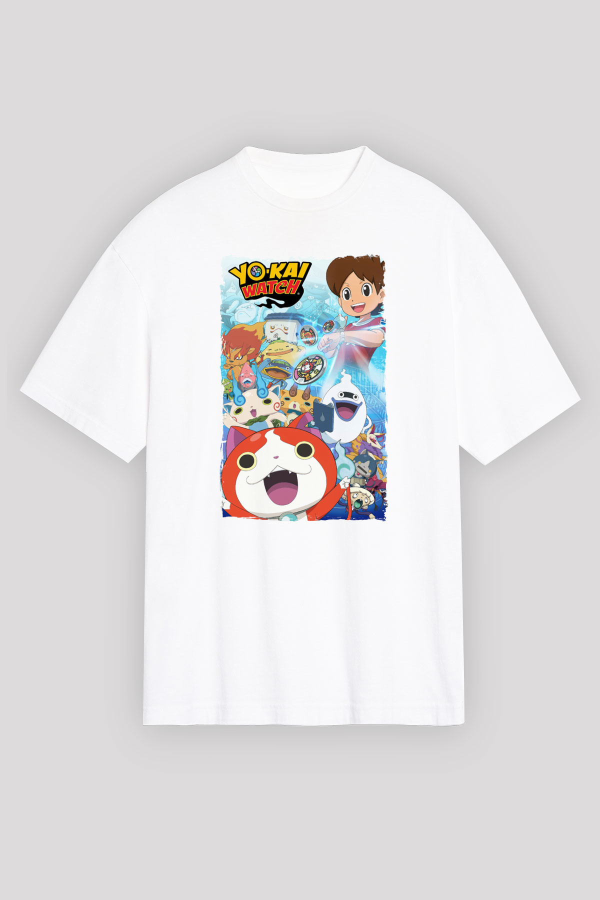 Yo-kai Watch Beyaz Unisex Tişört T-Shirt