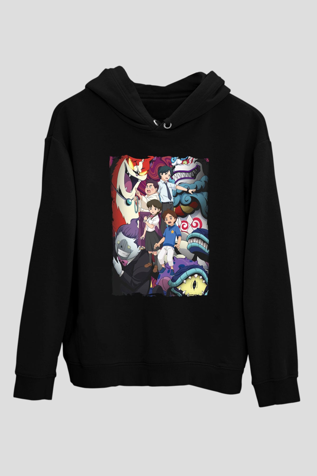 Yo-kai Watch Siyah Unisex Hoodie