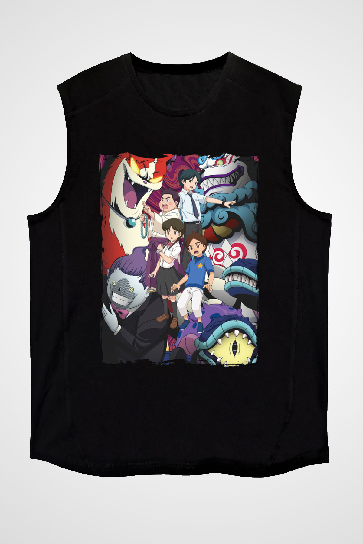 Yo-kai Watch Siyah Unisex Kolsuz Tişört