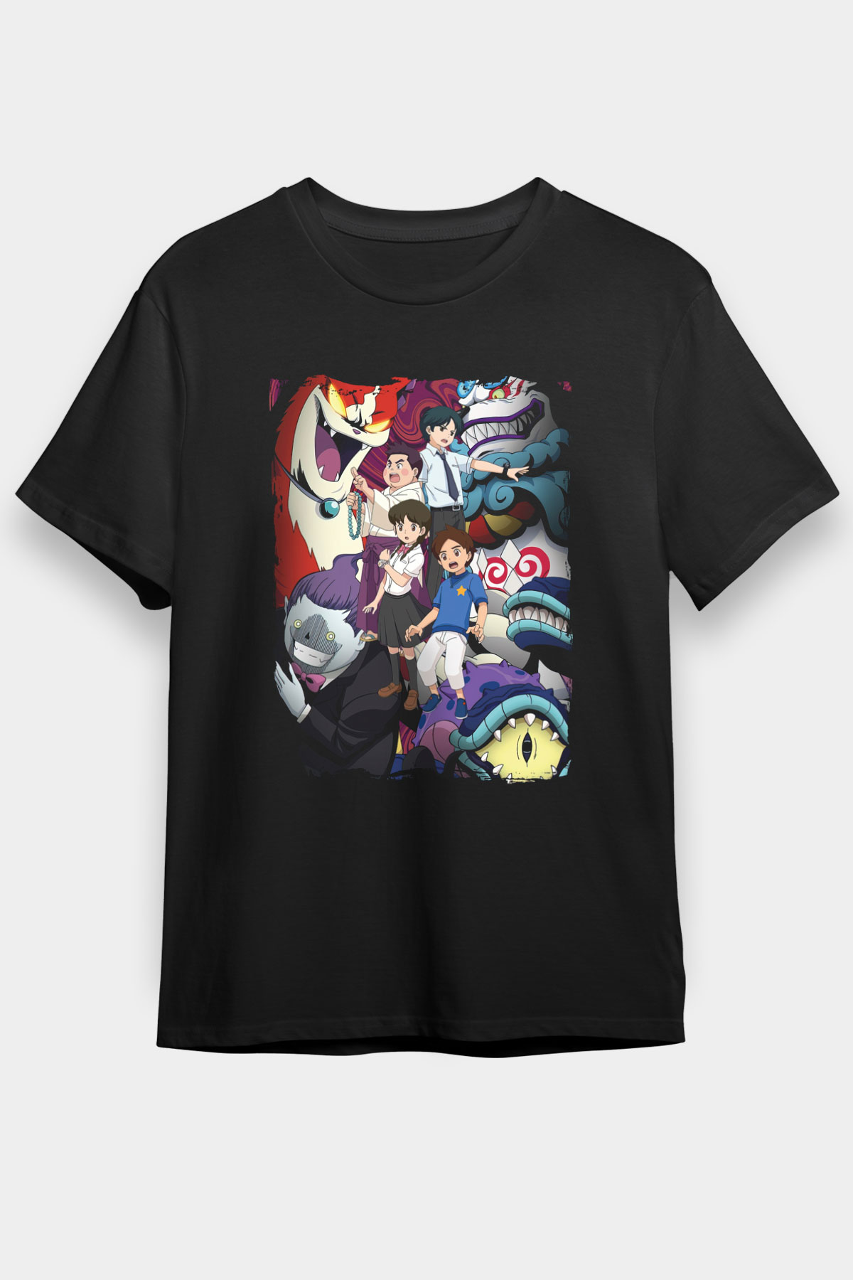 Yo-kai Watch Siyah Unisex Tişört T-Shirt