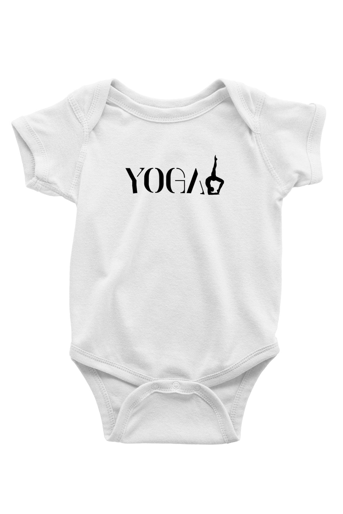 Yoga Baskılı Beyaz Bebek Body - Zıbın