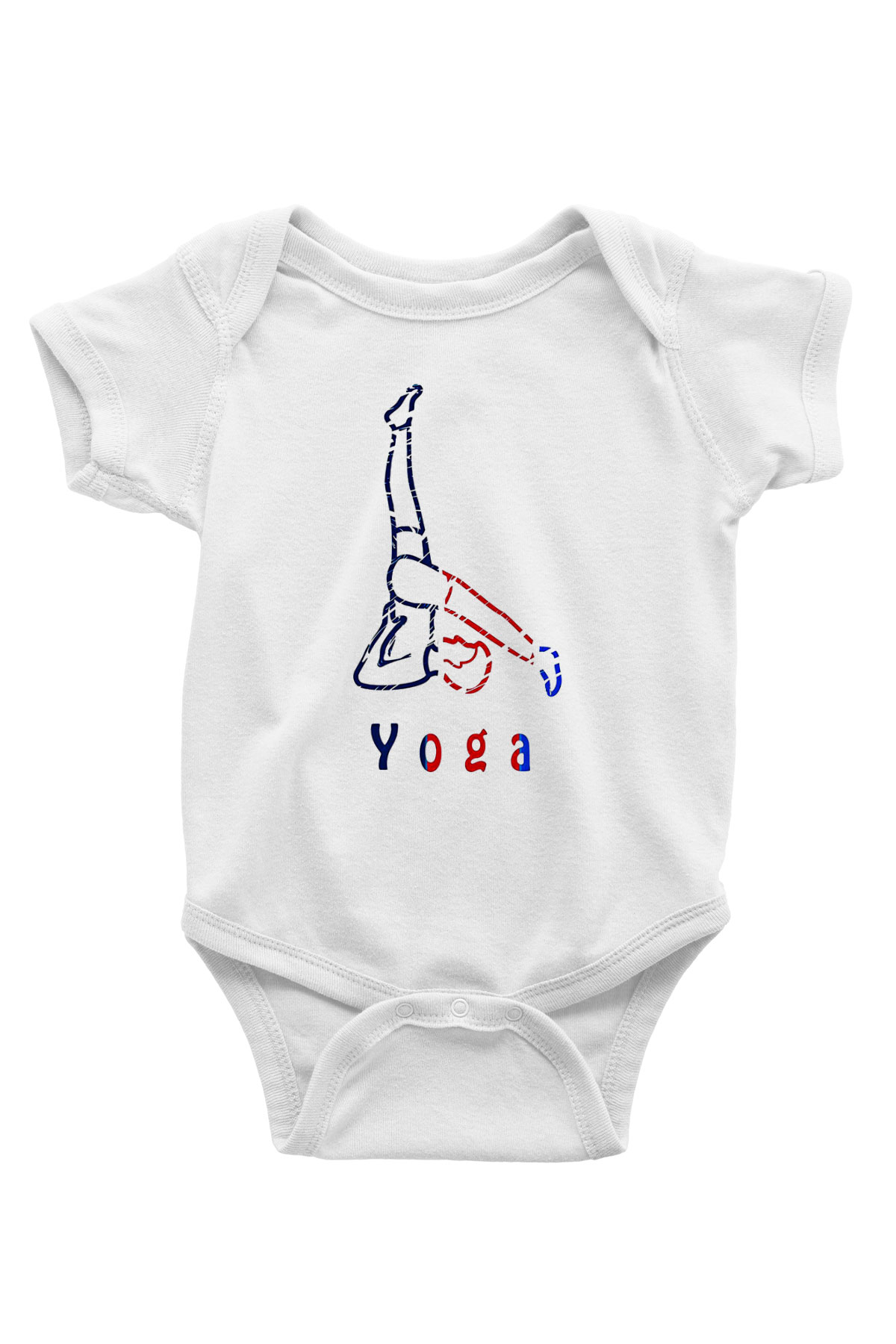 Yoga Baskılı Beyaz Bebek Body - Zıbın