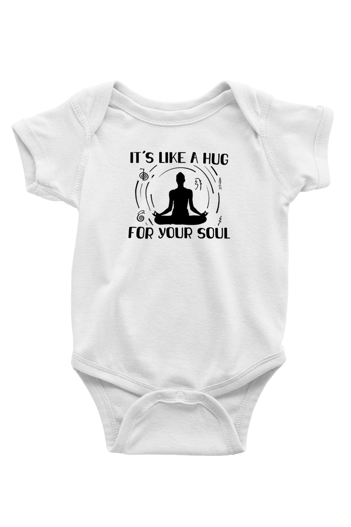Yoga Baskılı Beyaz Bebek Body - Zıbın