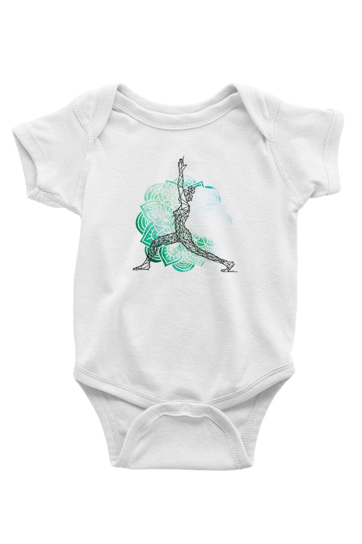 Yoga Baskılı Beyaz Bebek Body - Zıbın