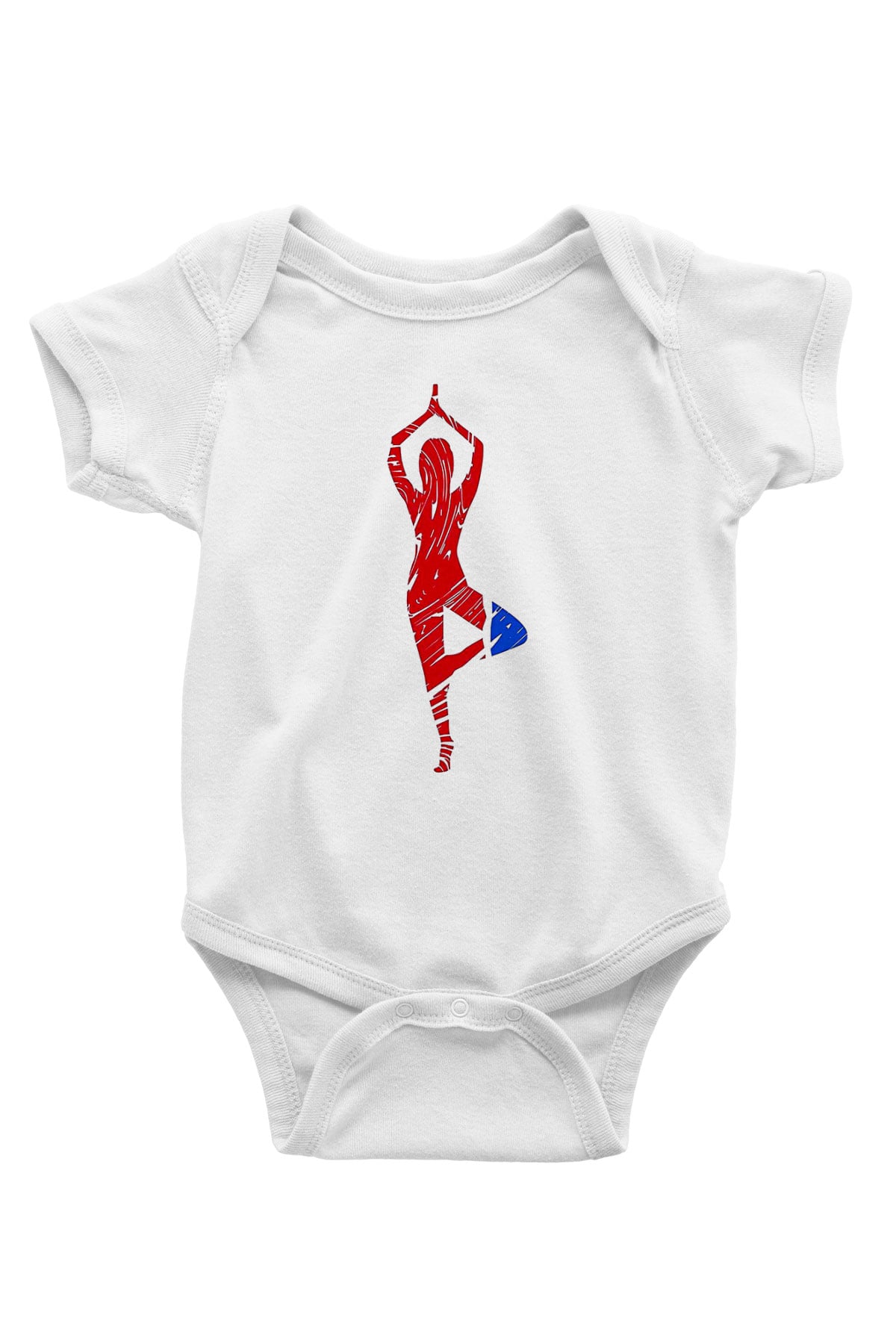 Yoga Baskılı Beyaz Bebek Body - Zıbın