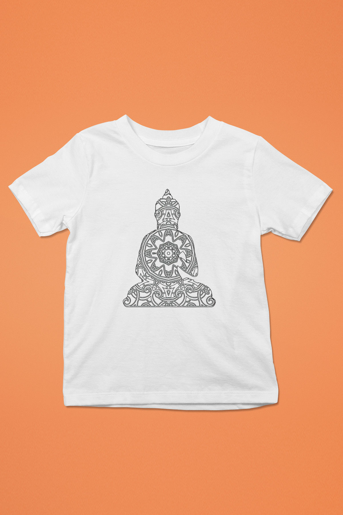 Yoga Baskılı Unisex Beyaz Çocuk Tişört - Tshirt