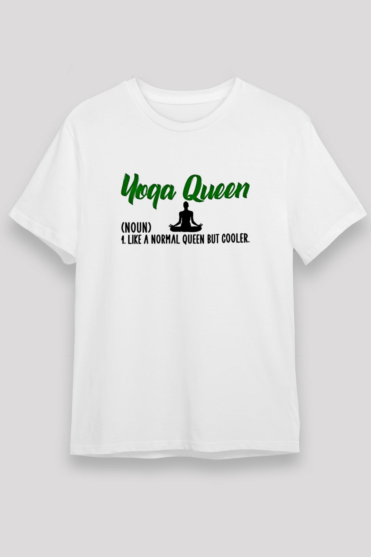 Yoga Baskılı Unisex Beyaz Tişört - Tshirt
