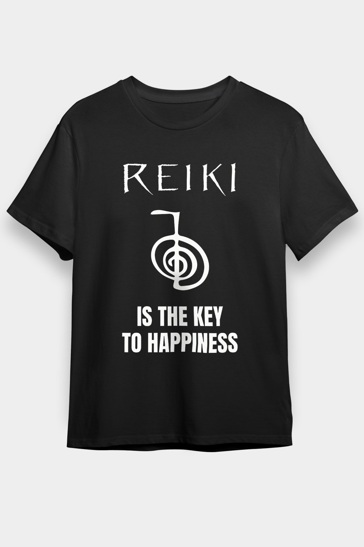 Yoga Baskılı Unisex Siyah Tişört - Tshirt