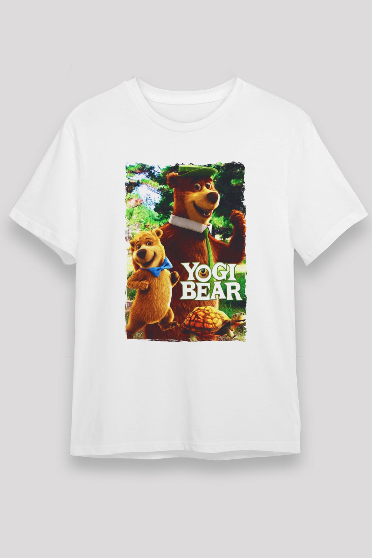 Yogi Bear Ayı Yogi Beyaz Unisex Tişört