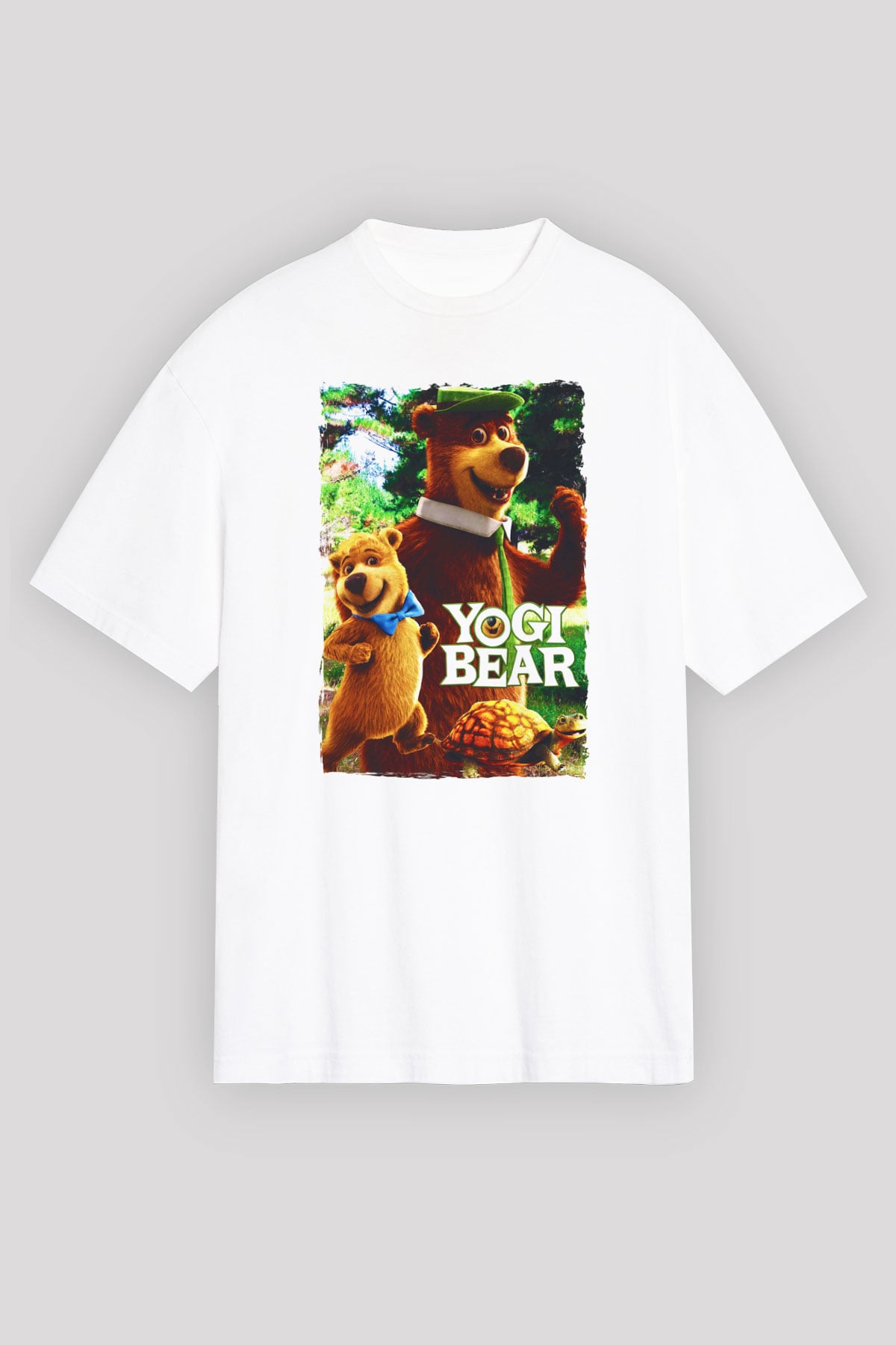 Yogi Bear Ayı Yogi Beyaz Unisex Tişört