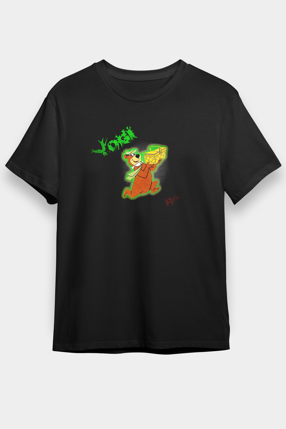 Yogi Bear Ayı Yogi Siyah Unisex Tişört