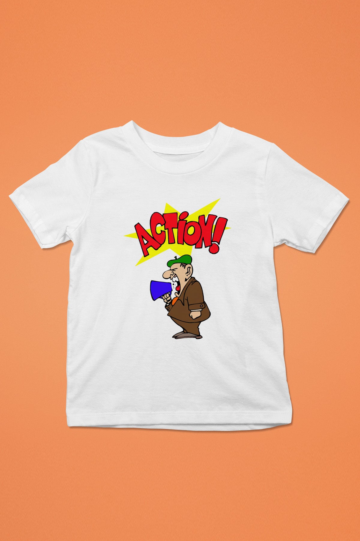 Yönetmen Baskılı Beyaz Unisex Çocuk Tişört