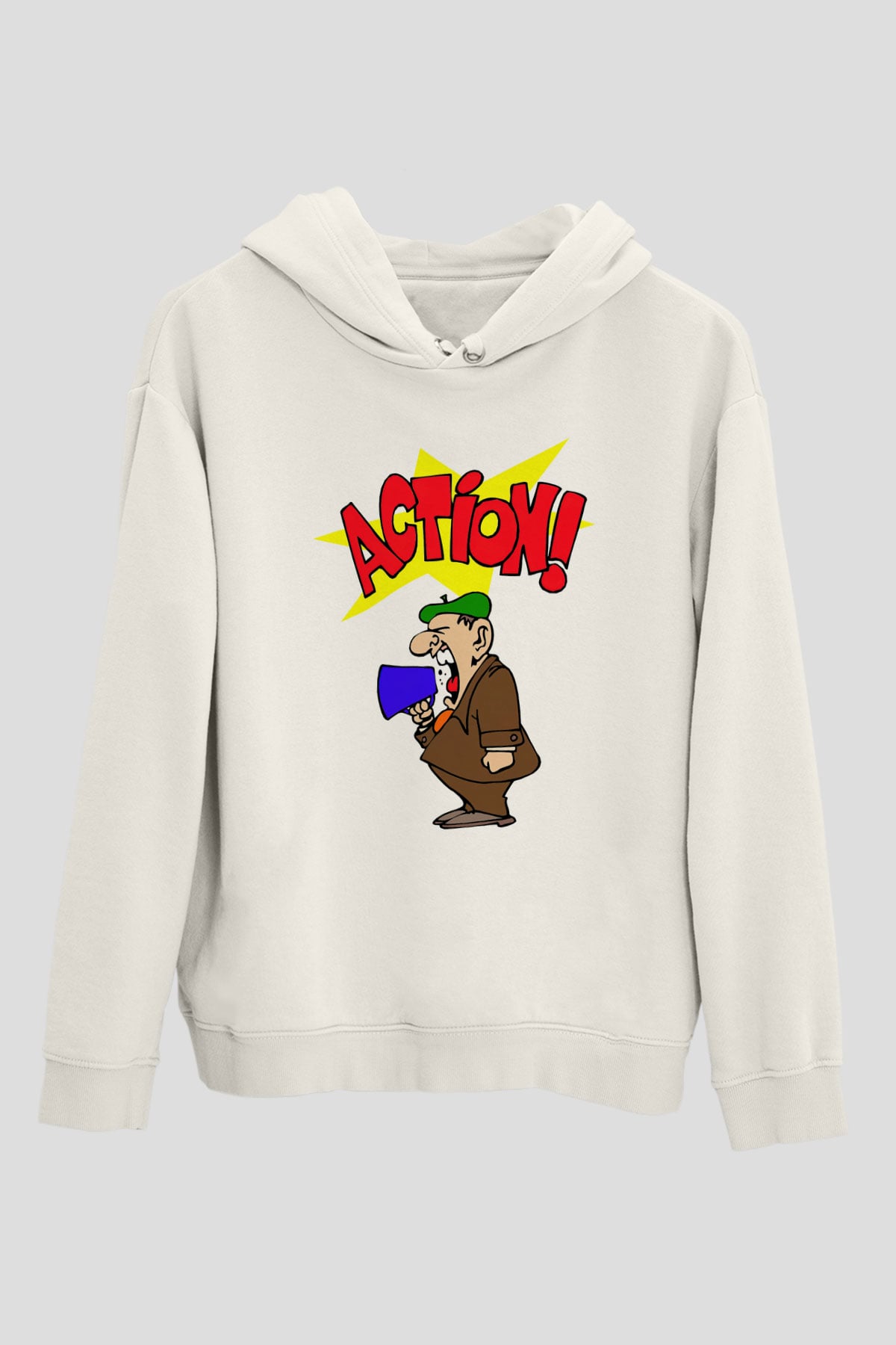 Yönetmen Beyaz Unisex Hoodie