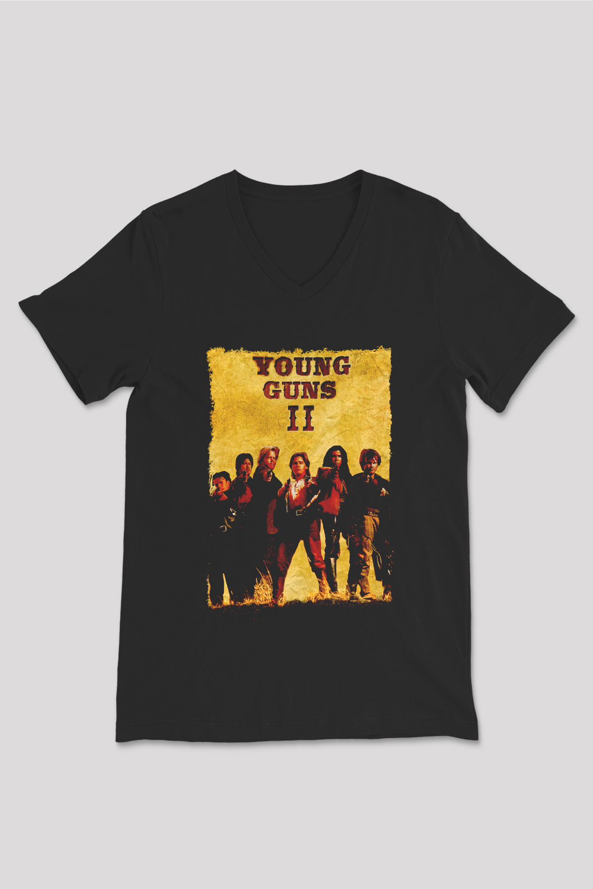 Young Guns Siyah Unisex  V Yaka Tişört