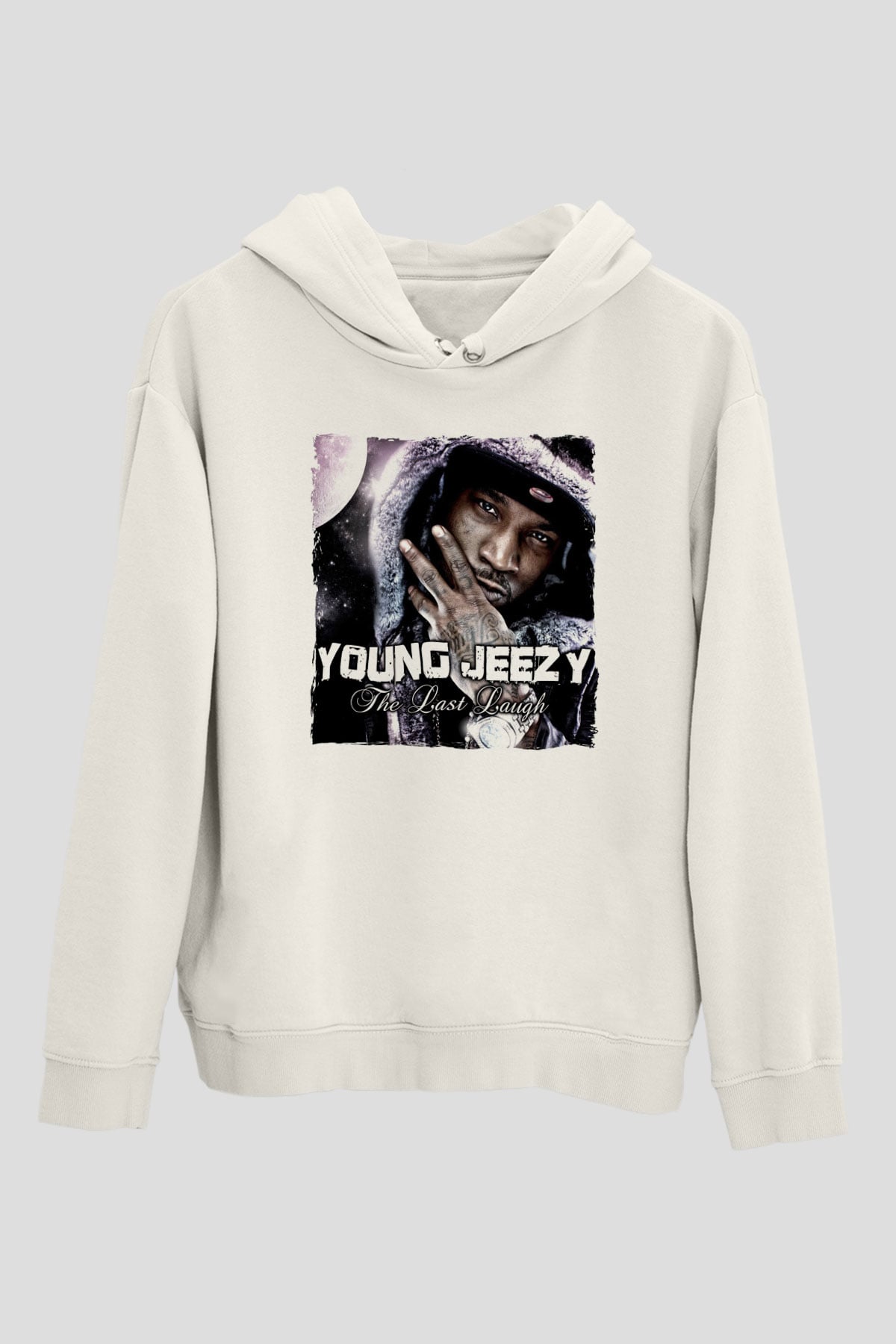 Young Jeezy Beyaz Unisex Kapüşonlu Sweatshirt