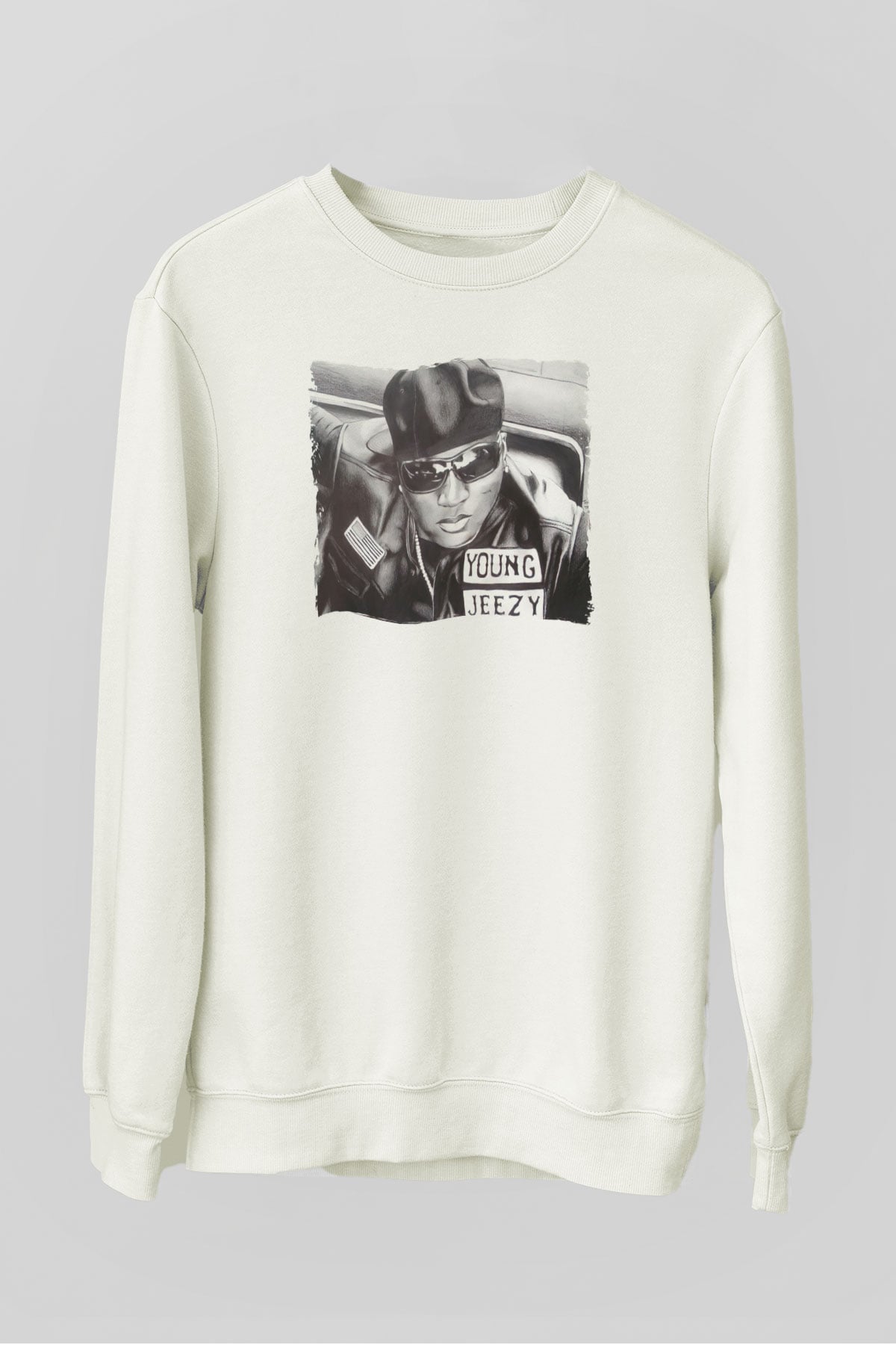 Young Jeezy Beyaz Unisex Sweatshirt