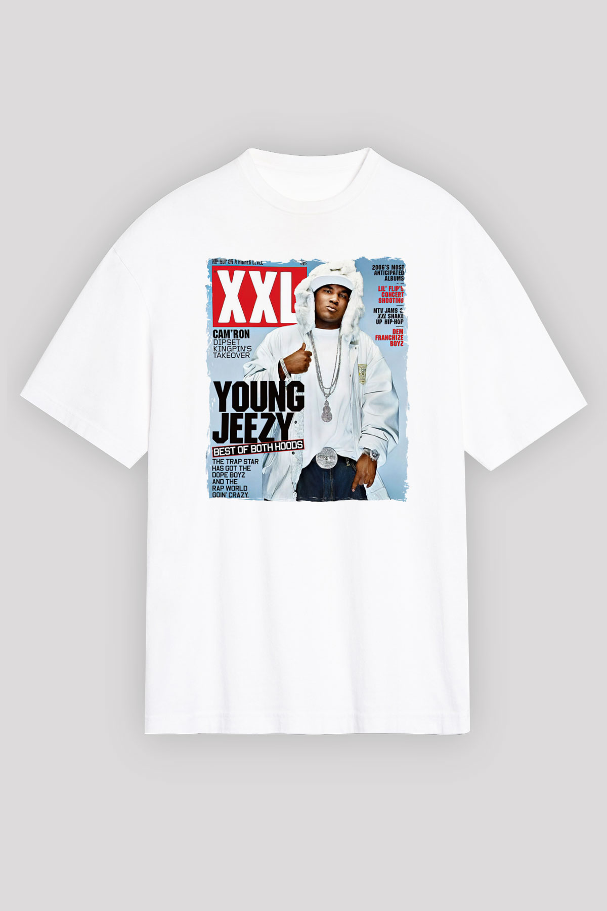 Young Jeezy Beyaz Unisex Tişört T-Shirt - TişörtFabrikası