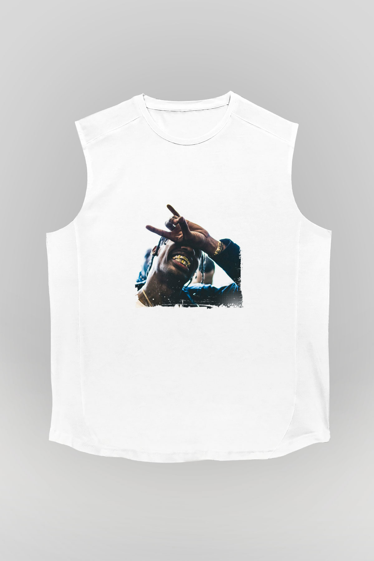 Young Thug Baskılı Unisex Beyaz Kolsuz Tişört