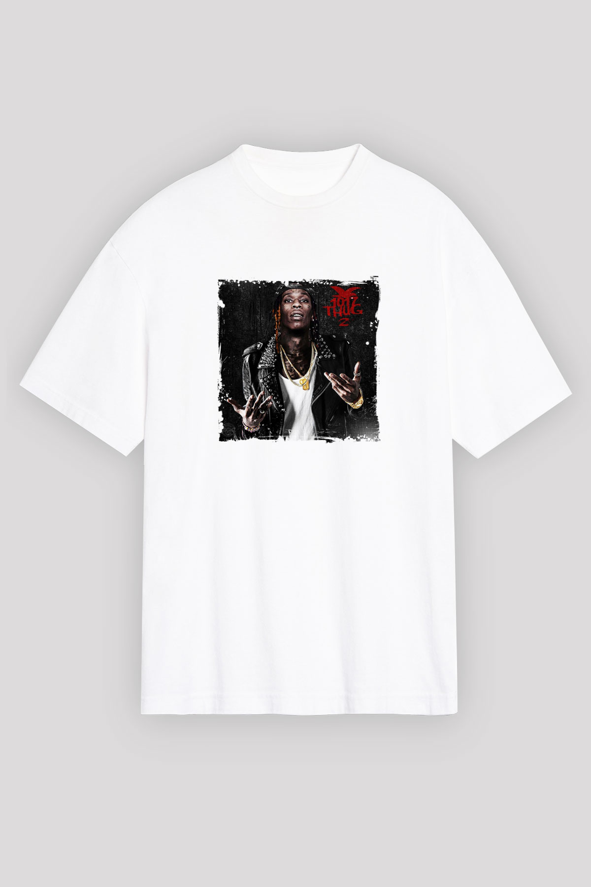 Young Thug Baskılı Unisex Beyaz Tişört
