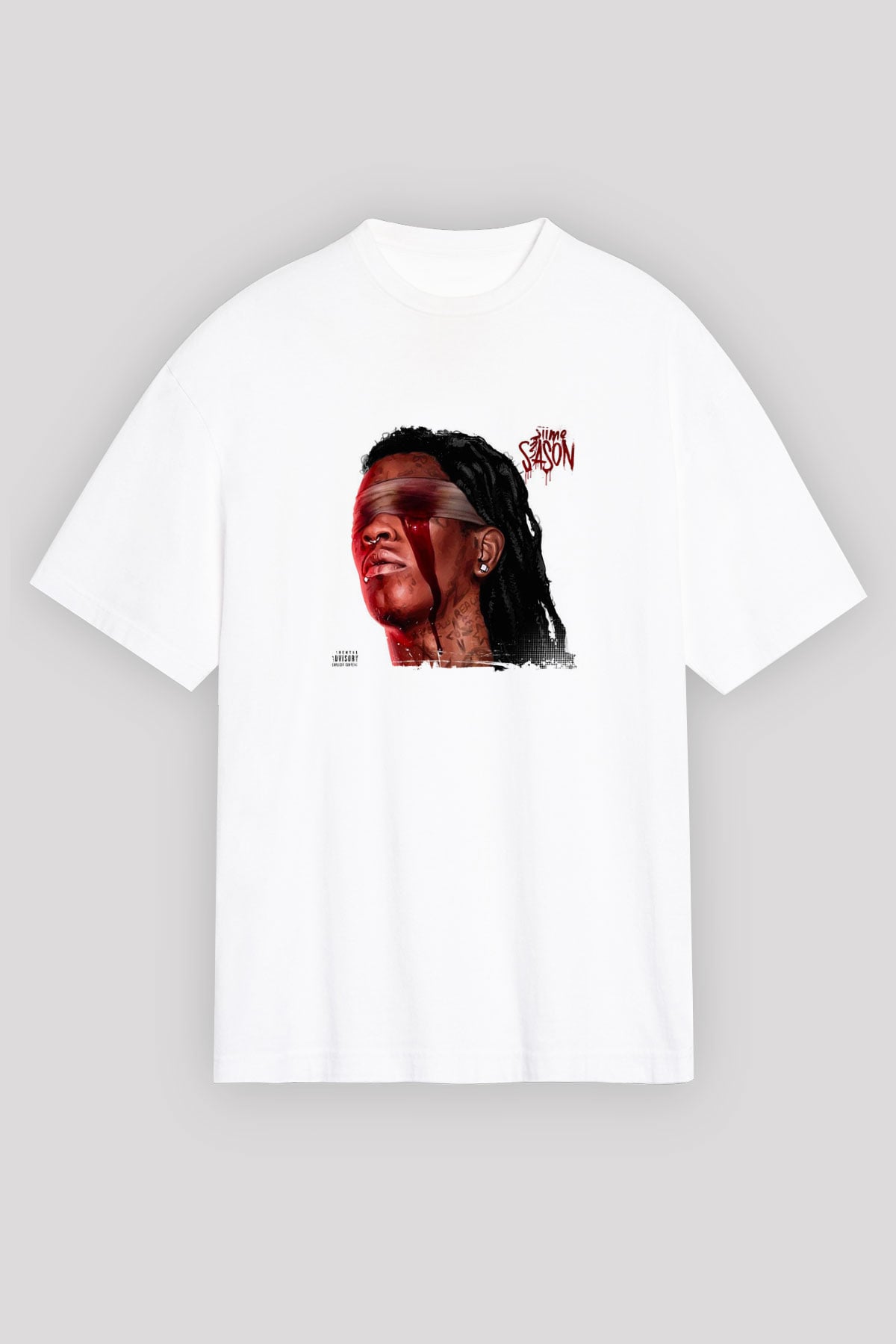 Young Thug Baskılı Unisex Beyaz Tişört