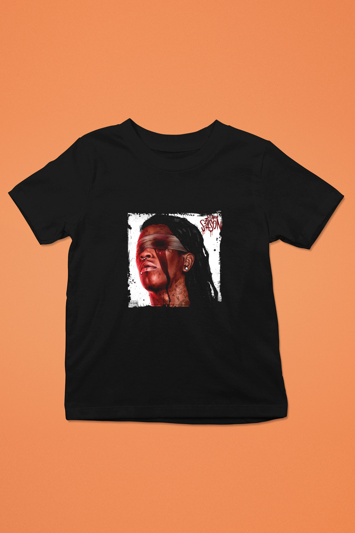Young Thug Baskılı Unisex Siyah Çocuk Tişört