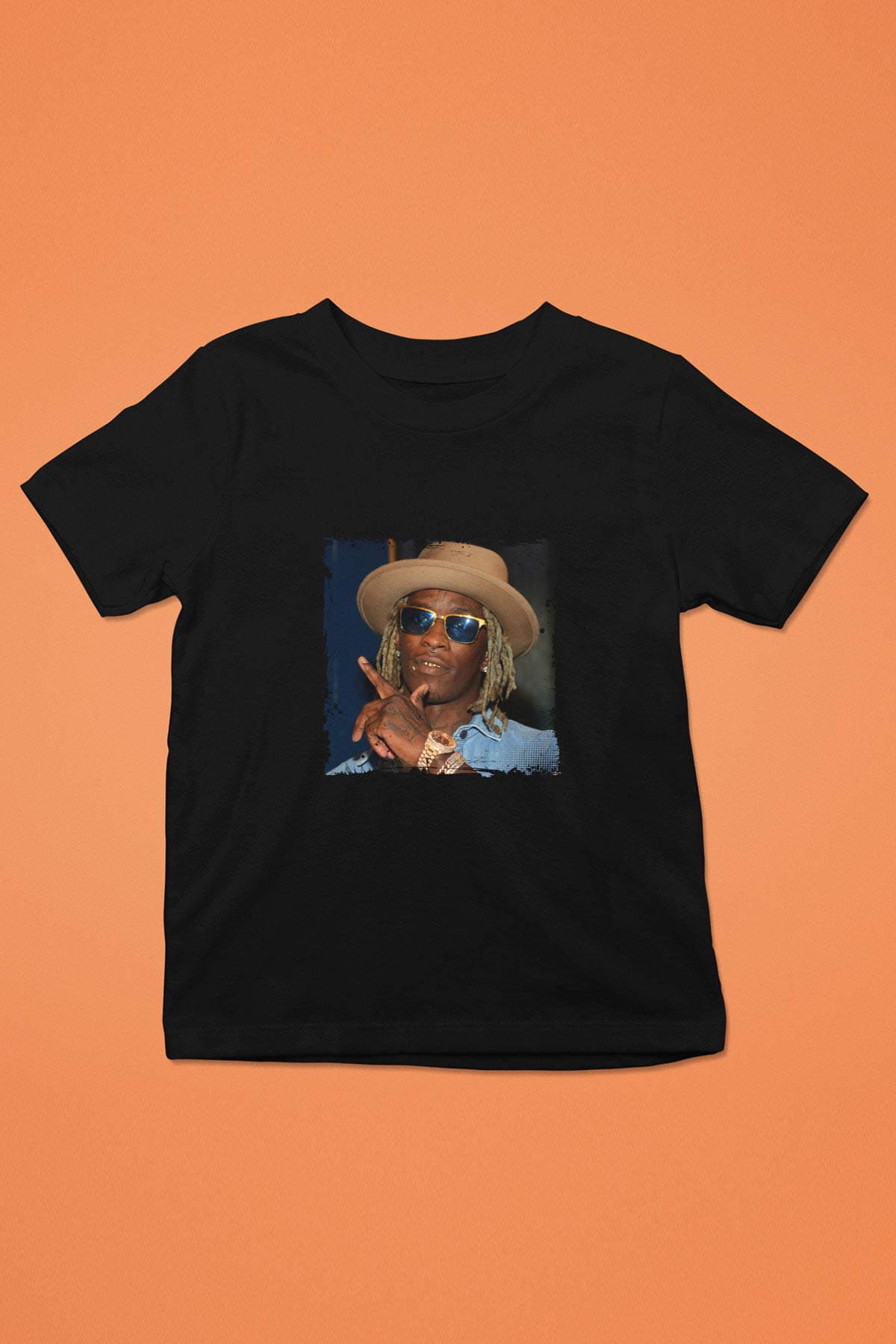 Young Thug Baskılı Unisex Siyah Çocuk Tişört