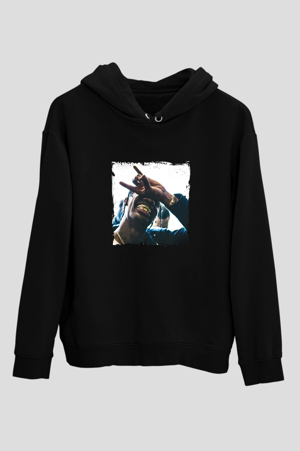 Young Thug Baskılı Unisex Siyah Hoodie