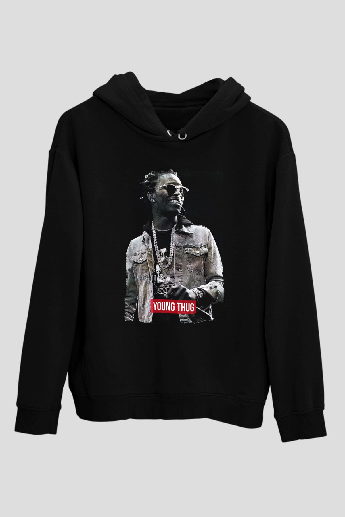 Young Thug Siyah Unisex Kapüşonlu Sweatshirt