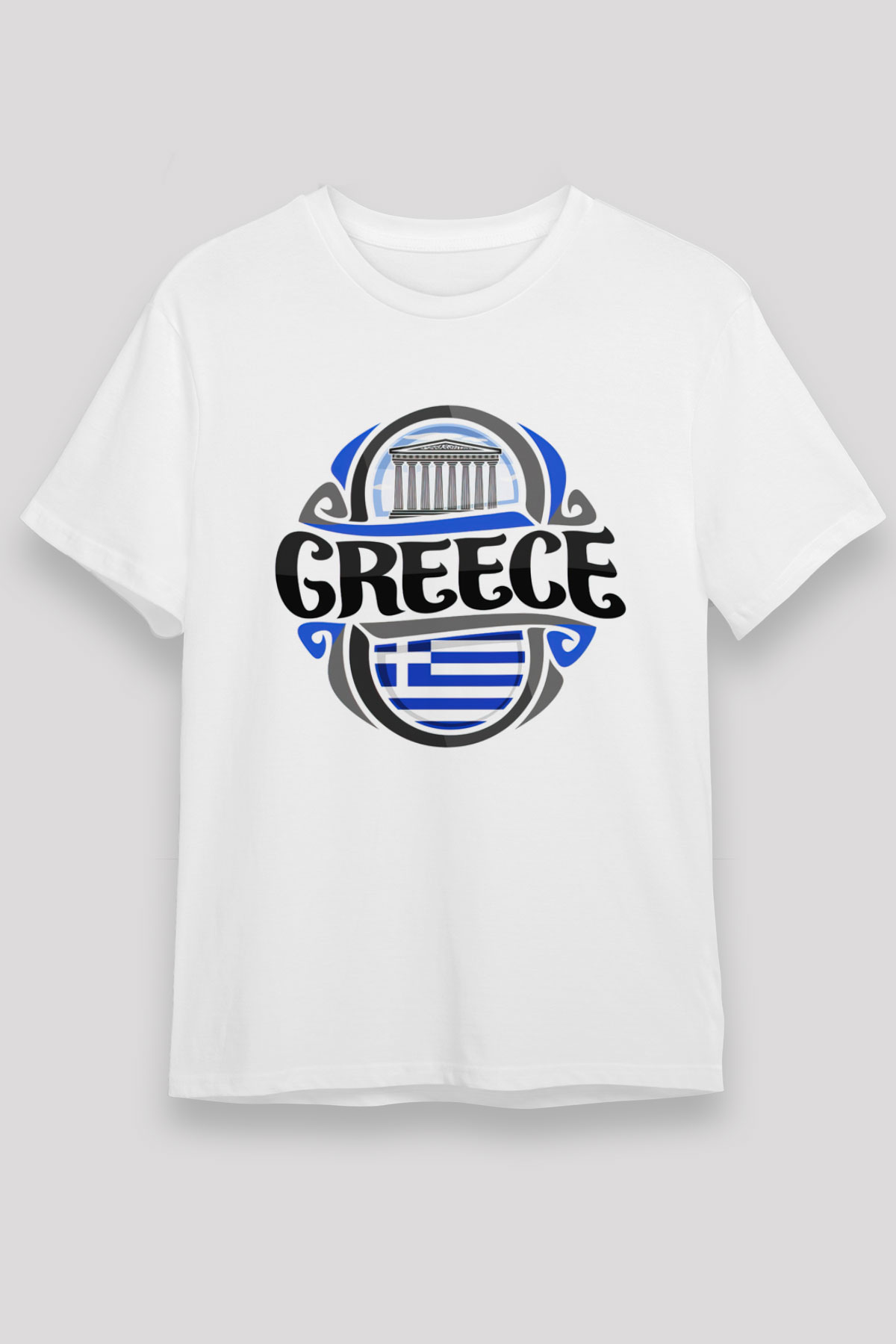Yunanistan Beyaz Unisex Tişört T-Shirt - TişörtFabrikası