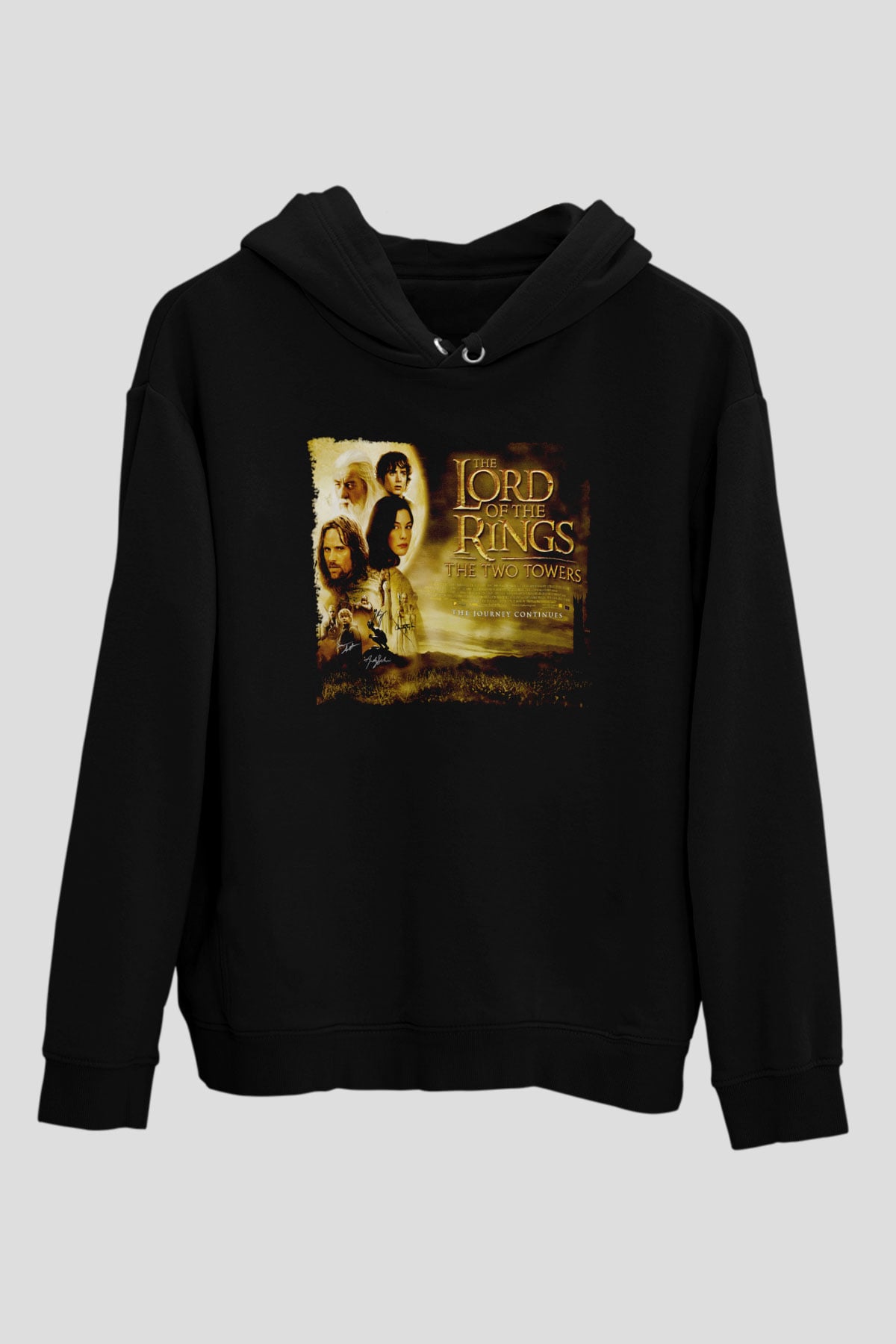 Yüzüklerin Efendisi Siyah Unisex Hoodie