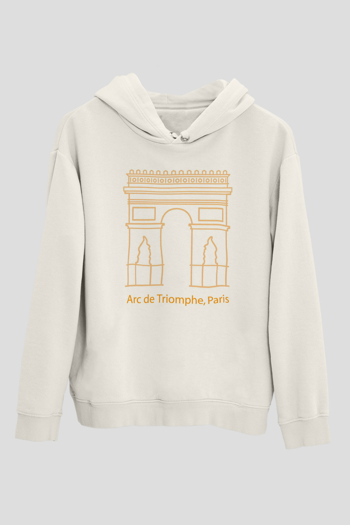 Zafer Takı Beyaz Unisex Hoodie