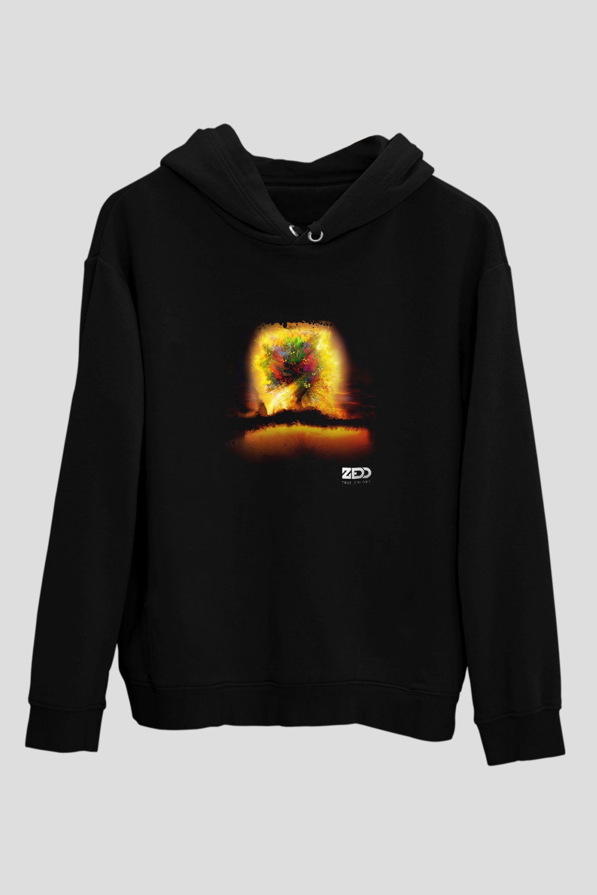 Zedd Baskılı Unisex Siyah Hoodie