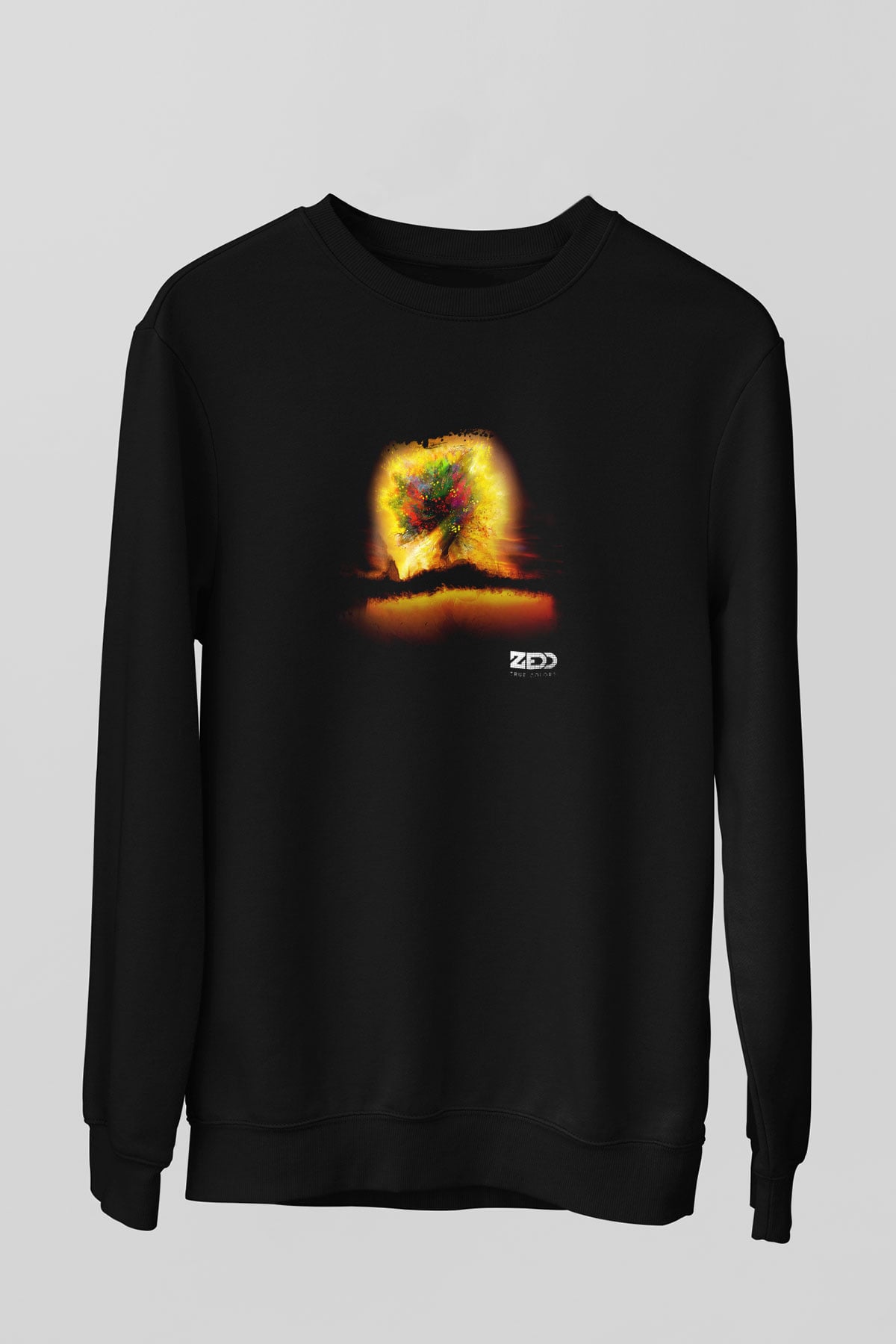 Zedd Baskılı Unisex Siyah Sweatshirt